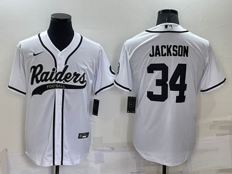 Men Oakland Raiders #34 Jackson White 2022 Nike Co branded NFL Jerseys->oakland raiders->NFL Jersey